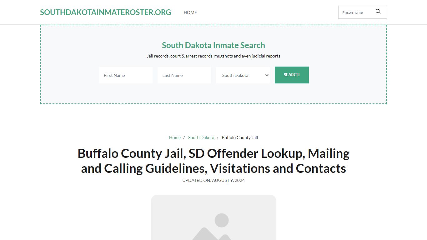 Buffalo County Jail, SD: Inmate Search Options, Visitations, Contacts